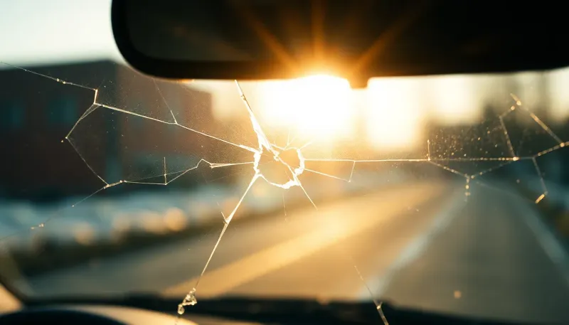 Eclat sur pare-brise : que faire face à un impact?